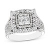 Diamond Engagement Ring 1-1/2 ct tw Princess/Round-cut 10K White Gold