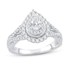 Thumbnail Image 1 of Diamond Engagement Ring 1 ct tw Pear/Round 14K White Gold