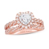 Thumbnail Image 1 of Neil Lane Heart-Shaped Diamond Bridal Set 7/8 ct tw 14K Two-Tone Gold