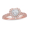 Thumbnail Image 4 of Neil Lane Diamond Engagement Ring 3/4 ct tw Heart & Round-cut 14K Two-Tone Gold