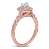 Thumbnail Image 2 of Neil Lane Diamond Engagement Ring 3/4 ct tw Heart & Round-cut 14K Two-Tone Gold