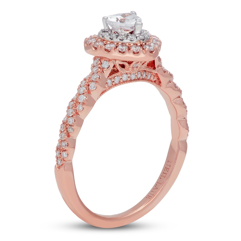Main Image 6 of Neil Lane Diamond Engagement Ring 3/4 ct tw Heart & Round-cut 14K Two-Tone Gold