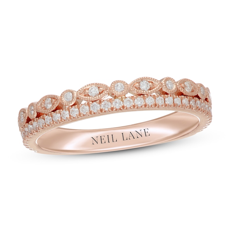 Neil Lane Diamond Wedding Band 1/4 ct tw Round-cut 14K Rose Gold