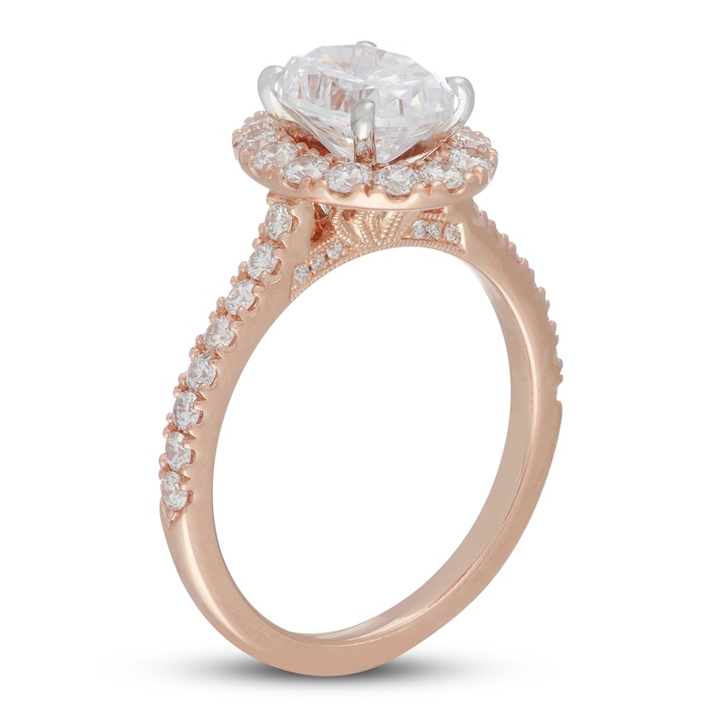 Main Image 2 of Neil Lane Diamond Engagement Ring 2-1/8 ct tw Oval/Round 14K Rose Gold