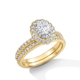Neil Lane Diamond Bridal Set 1 ct tw Oval & Round 14K Two-Tone Gold