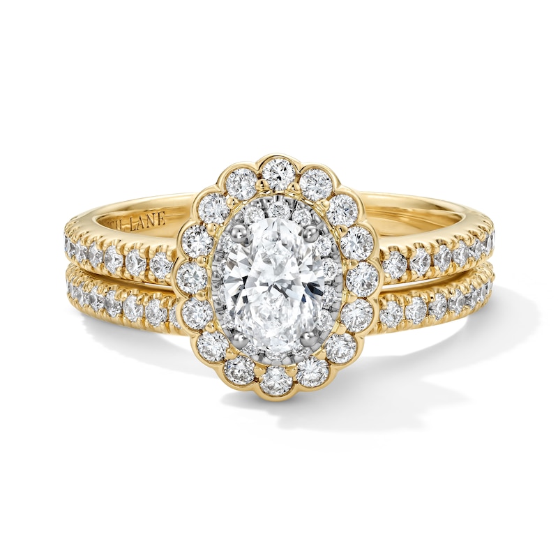 Main Image 4 of Neil Lane Diamond Bridal Set 1 ct tw Oval & Round 14K Two-Tone Gold