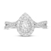 Neil Lane Diamond Engagement Ring 7/8 ct tw Pear/Round 14K White Gold