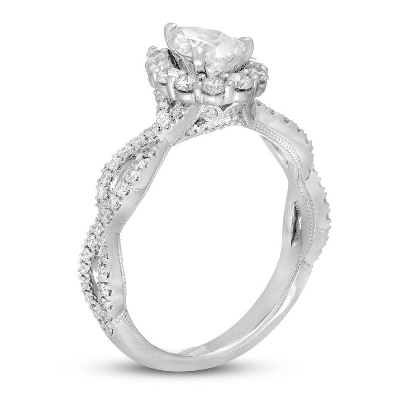 Main Image 2 of Neil Lane Diamond Engagement Ring 1-1/4 ct tw Pear/Round 14K White Gold