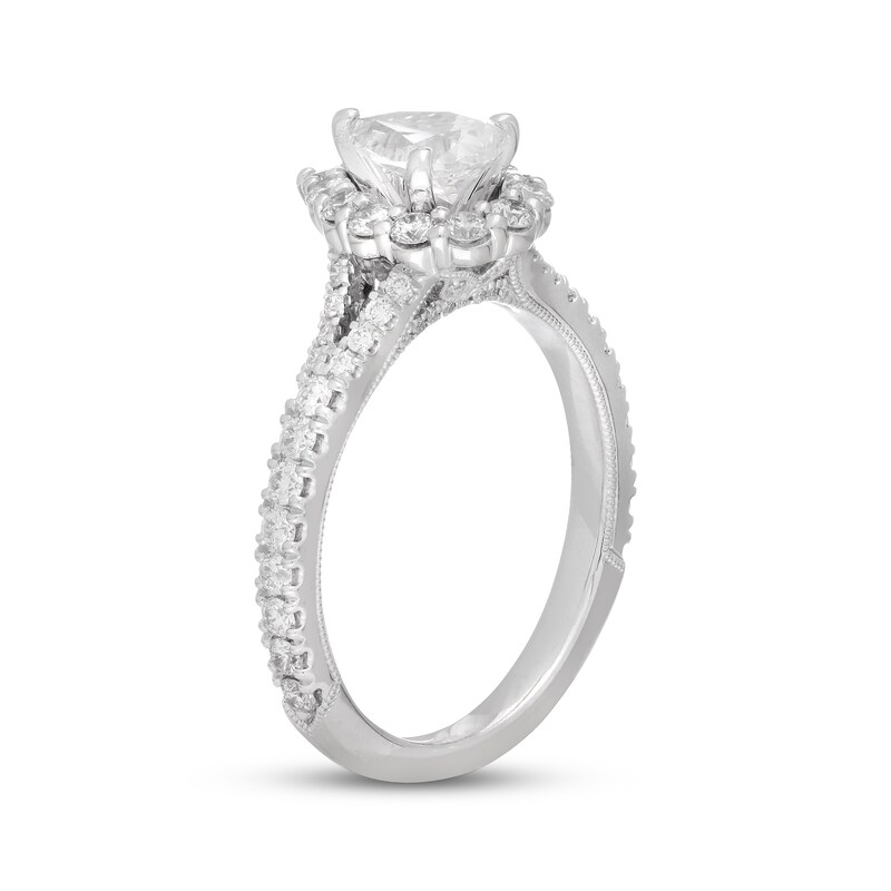 Neil Lane Diamond Engagement Ring 1-3/8 ct tw Pear/Round 14K White Gold
