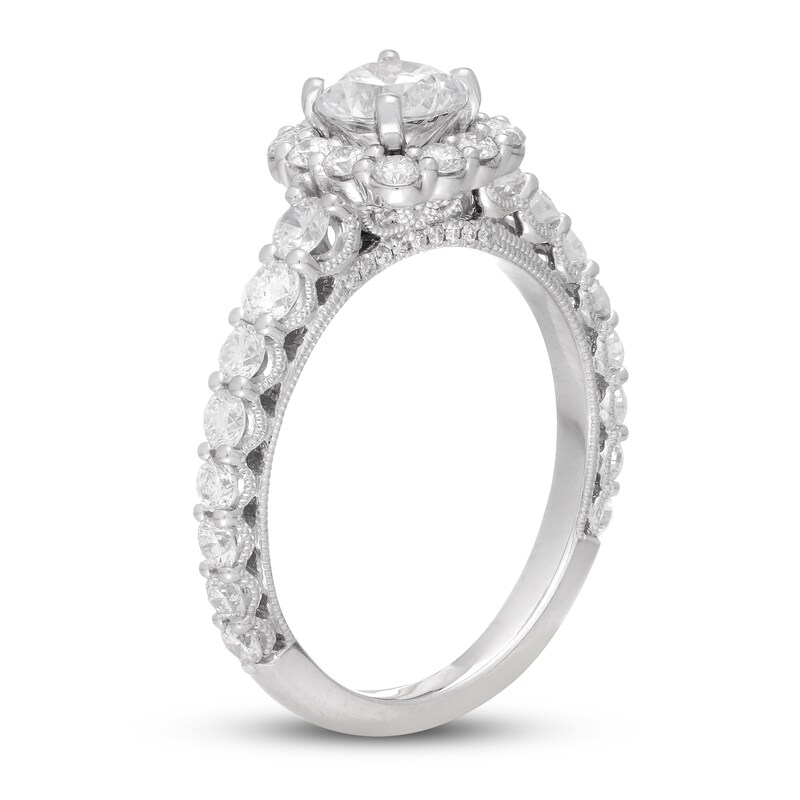 Neil Lane Diamond Engagement Ring 1-5/8 ct tw Round-cut 14K White Gold