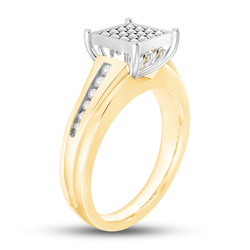 Diamond Engagement Ring 1/6 ct tw Round-cut 10K Yellow Gold