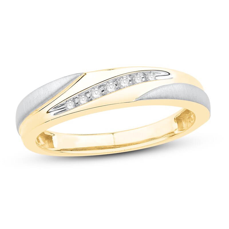 Diamond Wedding Band 1/20 ct tw Round-cut 10K Yellow Gold