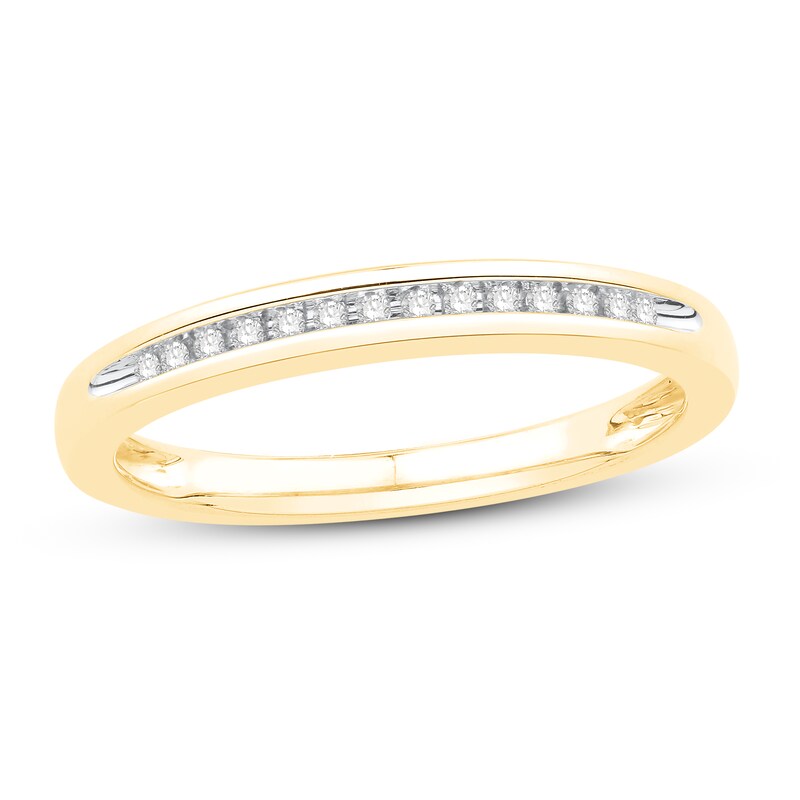 Diamond Wedding Band 1/15 ct tw Round-cut 10K Yellow Gold