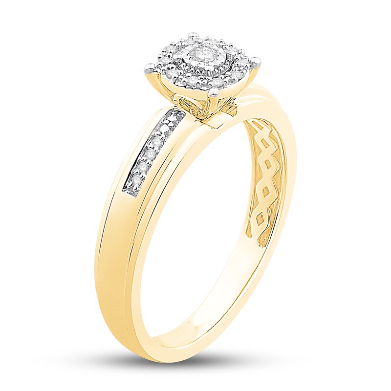 Main Image 2 of Adore Diamond Engagement Ring 1/10 ct tw Round-cut 10K Yellow Gold