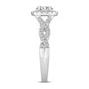 Diamond Engagement Ring 7/8 ct tw Oval/Round 14K White Gold