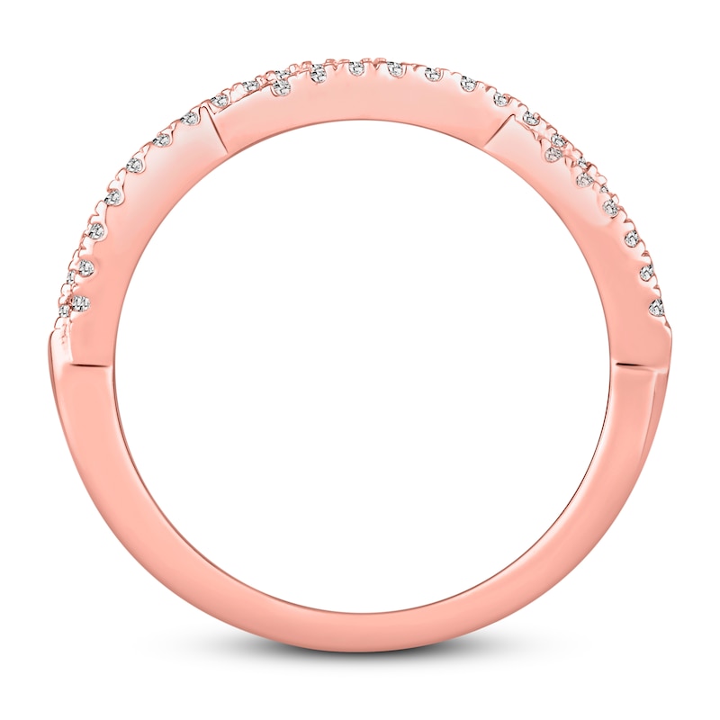 Diamond Anniversary Ring 1/4 ct tw Round-cut 14K Rose Gold