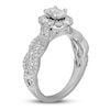 Neil Lane Diamond Engagement Ring 1-3/8 ct tw Oval/Round 14K White Gold
