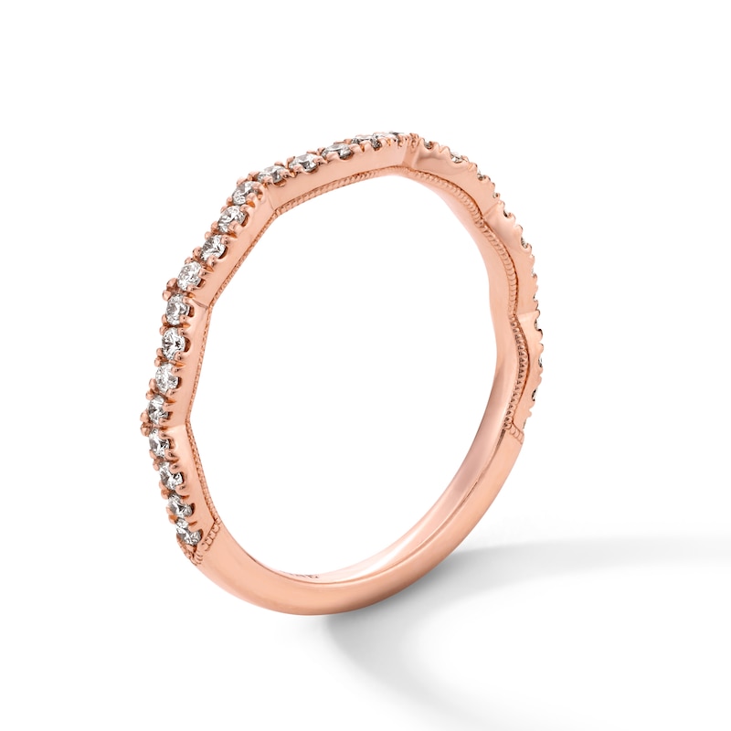 Main Image 10 of Neil Lane Diamond Wedding Band 1/3 ct tw Round-cut 14K Rose Gold