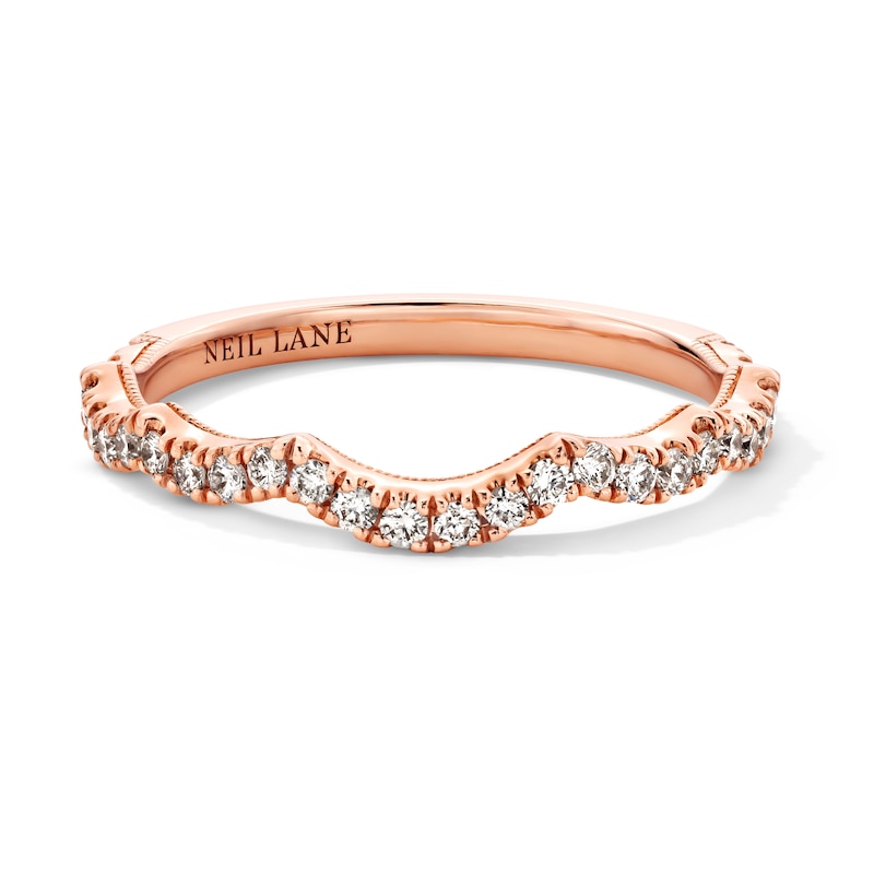 Main Image 11 of Neil Lane Diamond Wedding Band 1/3 ct tw Round-cut 14K Rose Gold