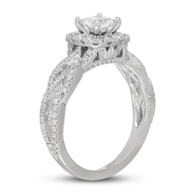 Main Image 2 of Neil Lane Diamond Engagement Ring 1-1/4 ct tw Princess/Round 14K White Gold