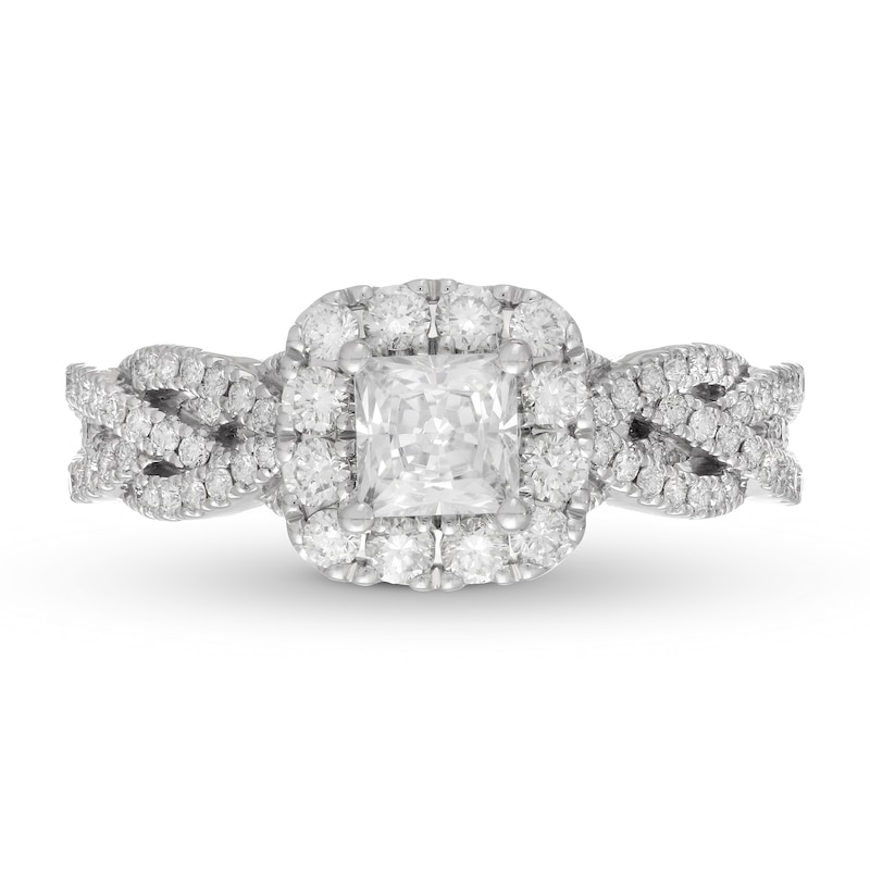 Main Image 3 of Neil Lane Diamond Engagement Ring 1-1/4 ct tw Princess/Round 14K White Gold