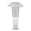 Multi-Diamond Engagement Ring 1-1/2 ct tw Round-cut 10K White Gold