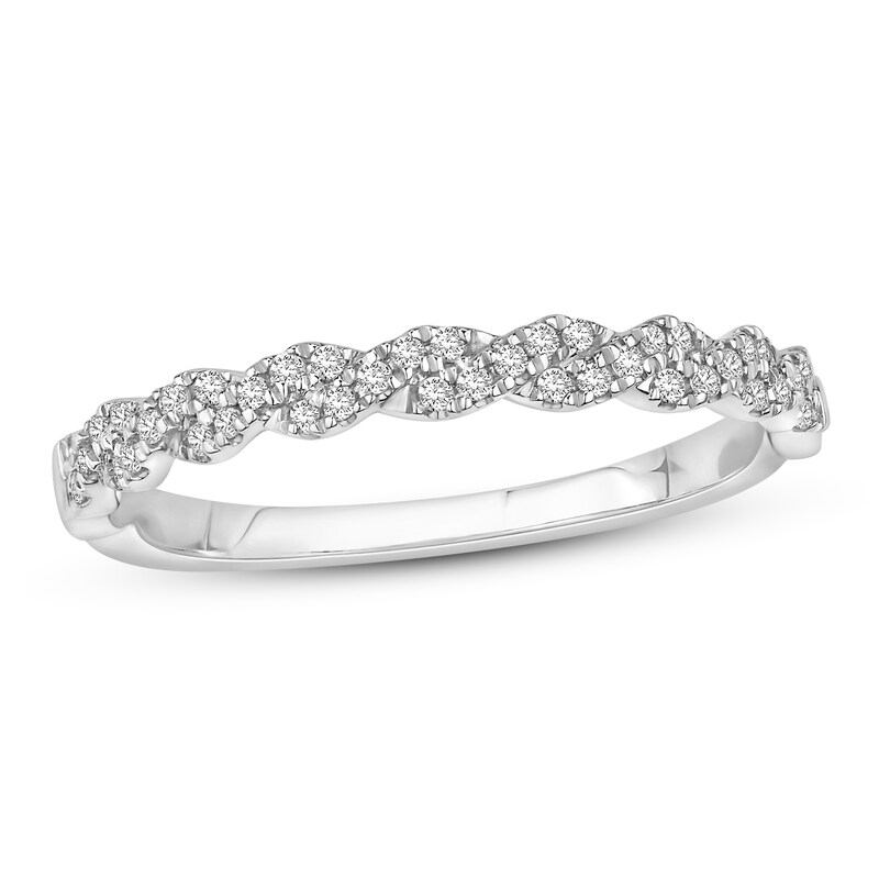 Diamond Wedding Band 1/6 ct tw Round-cut 14K White Gold