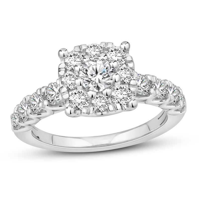 Main Image 1 of Diamond Engagement Ring 1-1/2 ct tw Round-cut 10K White Gold