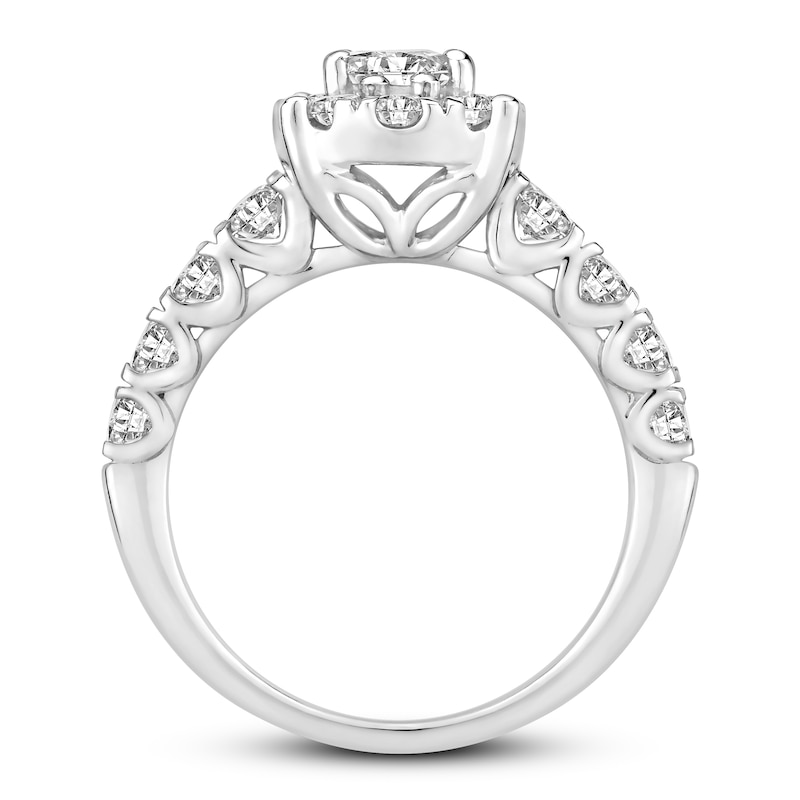 Diamond Engagement Ring 1-1/2 ct tw Round-cut 10K White Gold