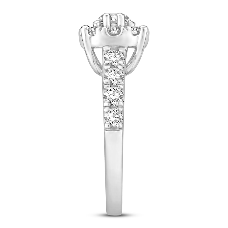 Main Image 3 of Diamond Engagement Ring 1-1/2 ct tw Round-cut 10K White Gold
