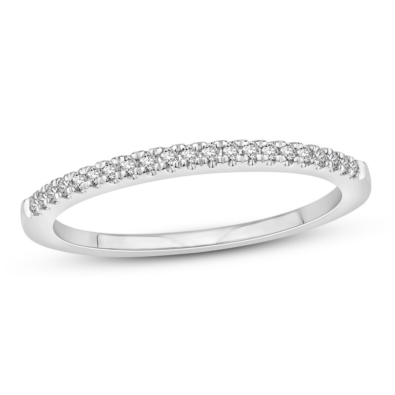 Diamond Wedding Band 1/10 ct tw Round-cut 14K White Gold