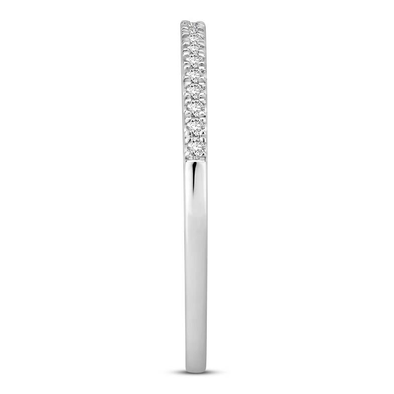 Diamond Wedding Band 1/10 ct tw Round-cut 14K White Gold