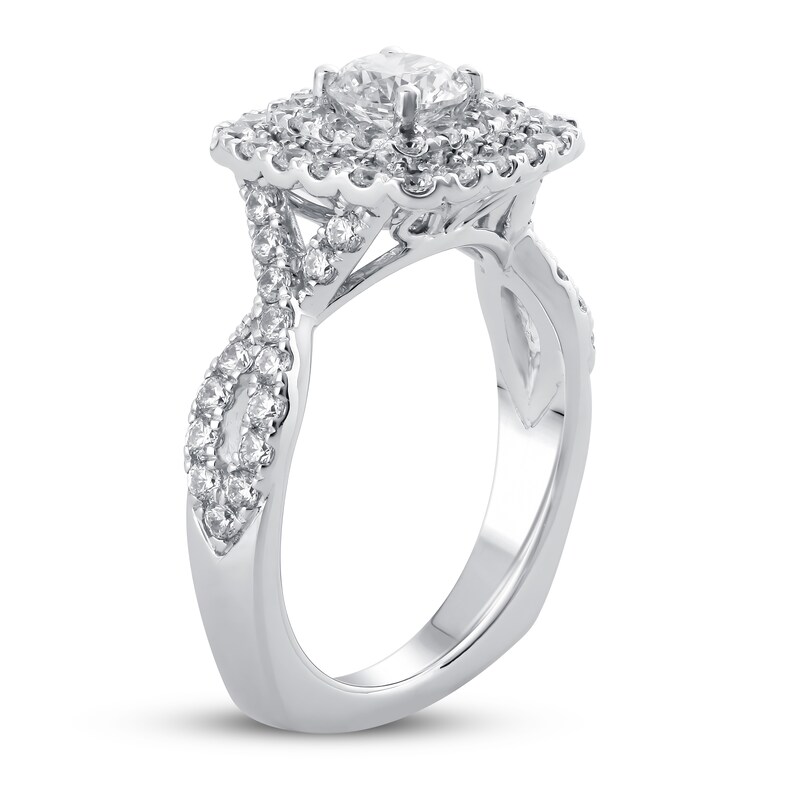 Diamond Engagement Ring 1-3/4 ct tw Round Cut 14K White Gold