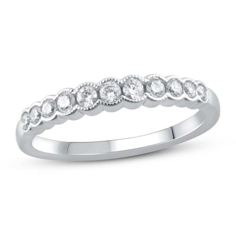Diamond Wedding Band 1/3 ct tw Round-cut 14K White Gold