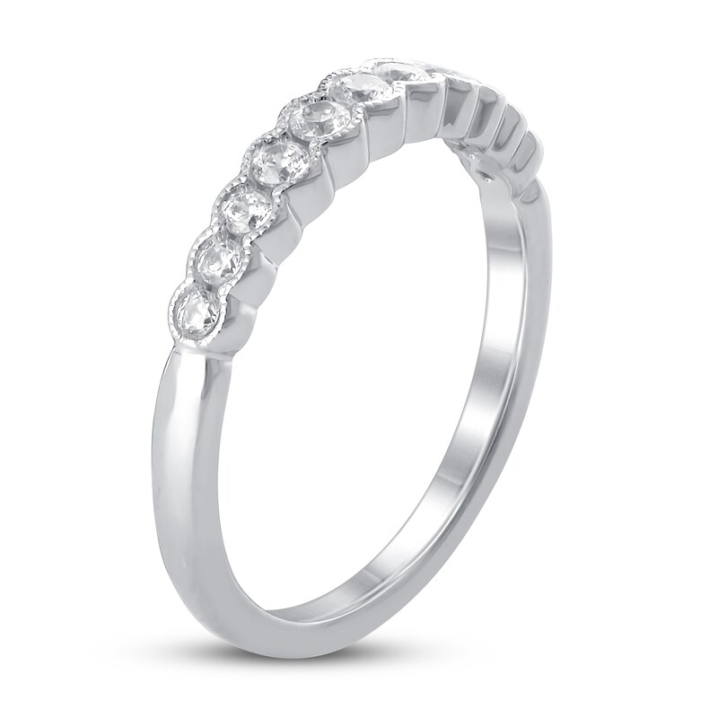 Diamond Wedding Band 1/3 ct tw Round-cut 14K White Gold