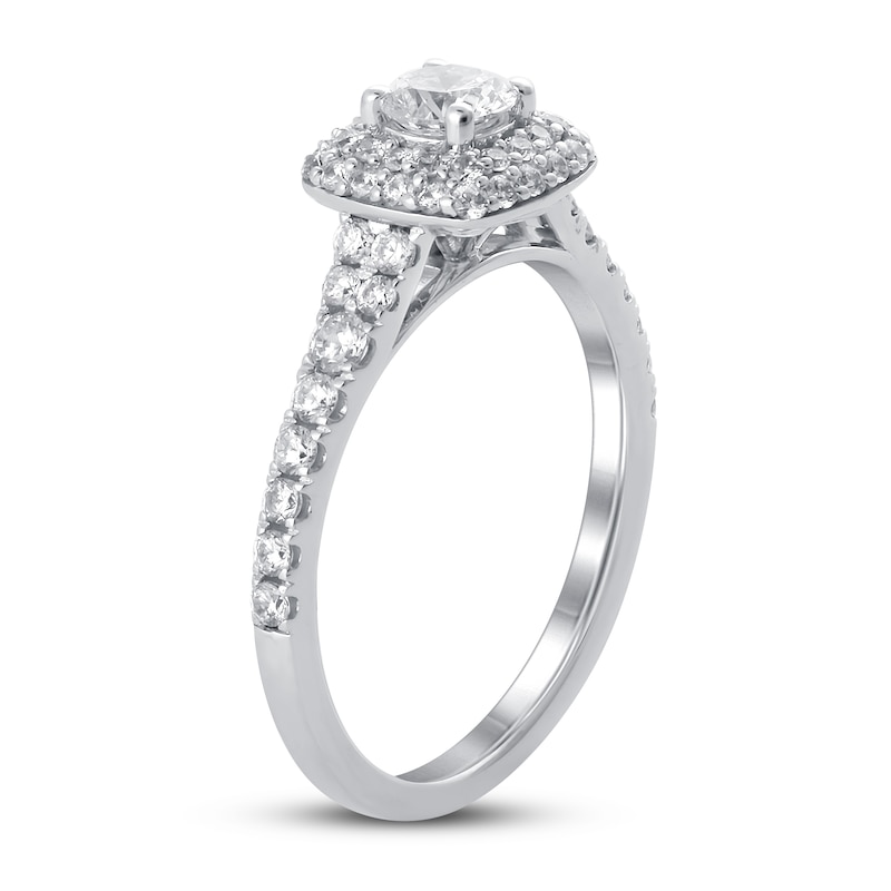 Main Image 2 of Diamond Engagement Ring 1 ct tw Round-cut 14K White Gold