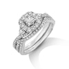 Thumbnail Image 1 of Neil Lane Diamond Bridal Set 1-1/3 ct tw Cushion & Round-Cut 14K White Gold