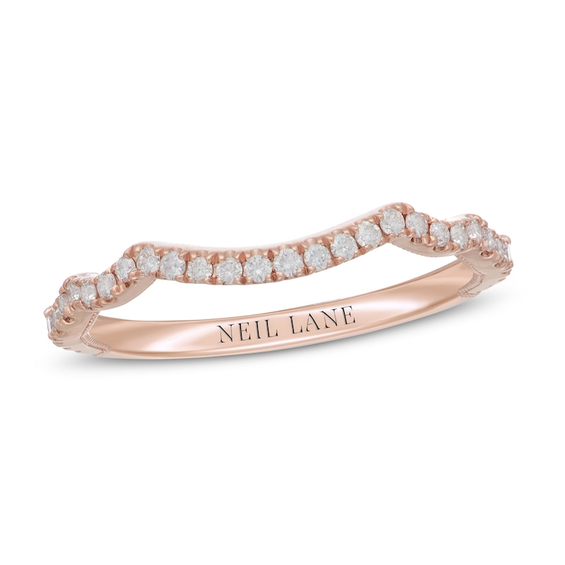 Main Image 1 of Neil Lane Diamond Wedding Band 1/4 ct tw Round-cut 14K Rose Gold