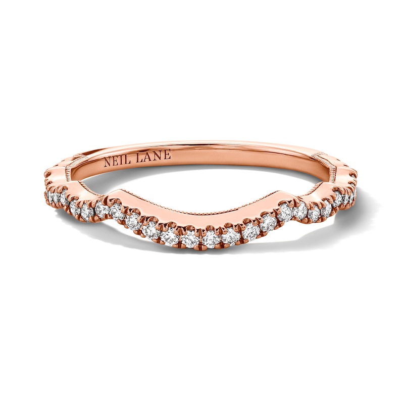 Main Image 3 of Neil Lane Diamond Wedding Band 1/4 ct tw Round-cut 14K Rose Gold