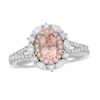 Thumbnail Image 0 of Neil Lane Oval-cut Morganite Engagement Ring 3/4 ct tw Diamonds 14K Two-Tone Gold