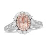 Thumbnail Image 1 of Neil Lane Oval-cut Morganite Engagement Ring 3/4 ct tw Diamonds 14K Two-Tone Gold