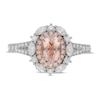 Thumbnail Image 2 of Neil Lane Oval-cut Morganite Engagement Ring 3/4 ct tw Diamonds 14K Two-Tone Gold
