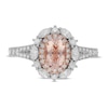 Thumbnail Image 3 of Neil Lane Oval-cut Morganite Engagement Ring 3/4 ct tw Diamonds 14K Two-Tone Gold