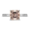 Thumbnail Image 2 of Neil Lane Square Emerald-cut Morganite Engagement Ring 3/8 ct tw Diamonds 14K White Gold