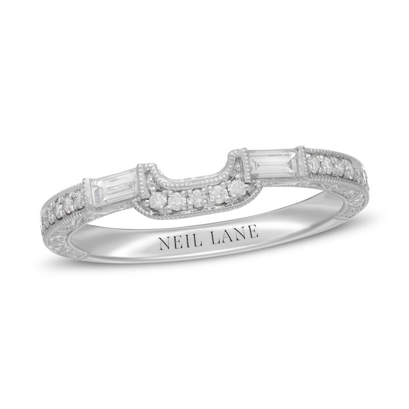 Main Image 1 of Neil Lane Diamond Wedding Band 1/3 ct tw Round & Baguette 14K White Gold
