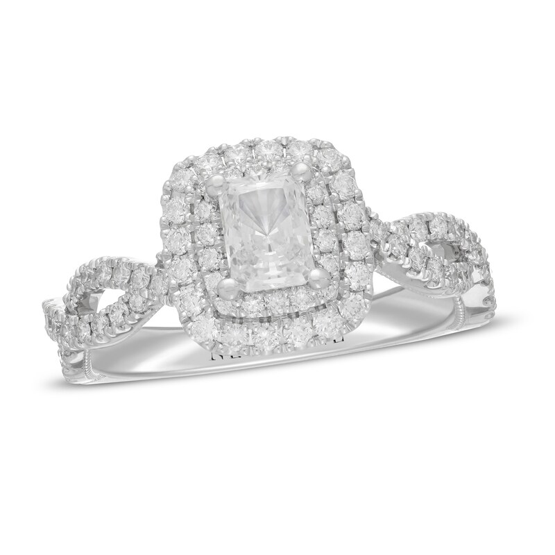 Neil Lane Diamond Engagement Ring 1-1/18 ct tw Radiant 14K White Gold