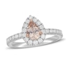 Thumbnail Image 0 of Neil Lane Pear-Shaped Morganite Engagement Ring 5/8 ct tw Diamonds 14K Two-Tone Gold