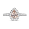 Thumbnail Image 2 of Neil Lane Pear-Shaped Morganite Engagement Ring 5/8 ct tw Diamonds 14K Two-Tone Gold