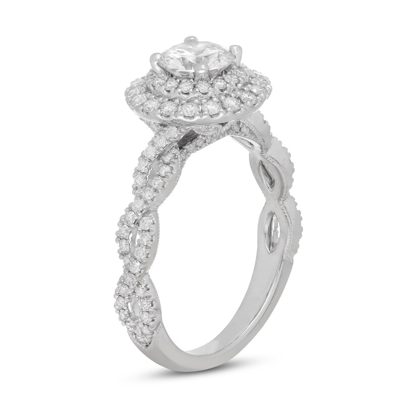 Neil Lane Diamond Engagement Ring 1-5/8 ct tw Round-cut 14K White Gold