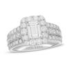 Thumbnail Image 0 of Neil Lane Engagement Ring 2-7/8 ct tw Emerald, Princess & Round 14K White Gold